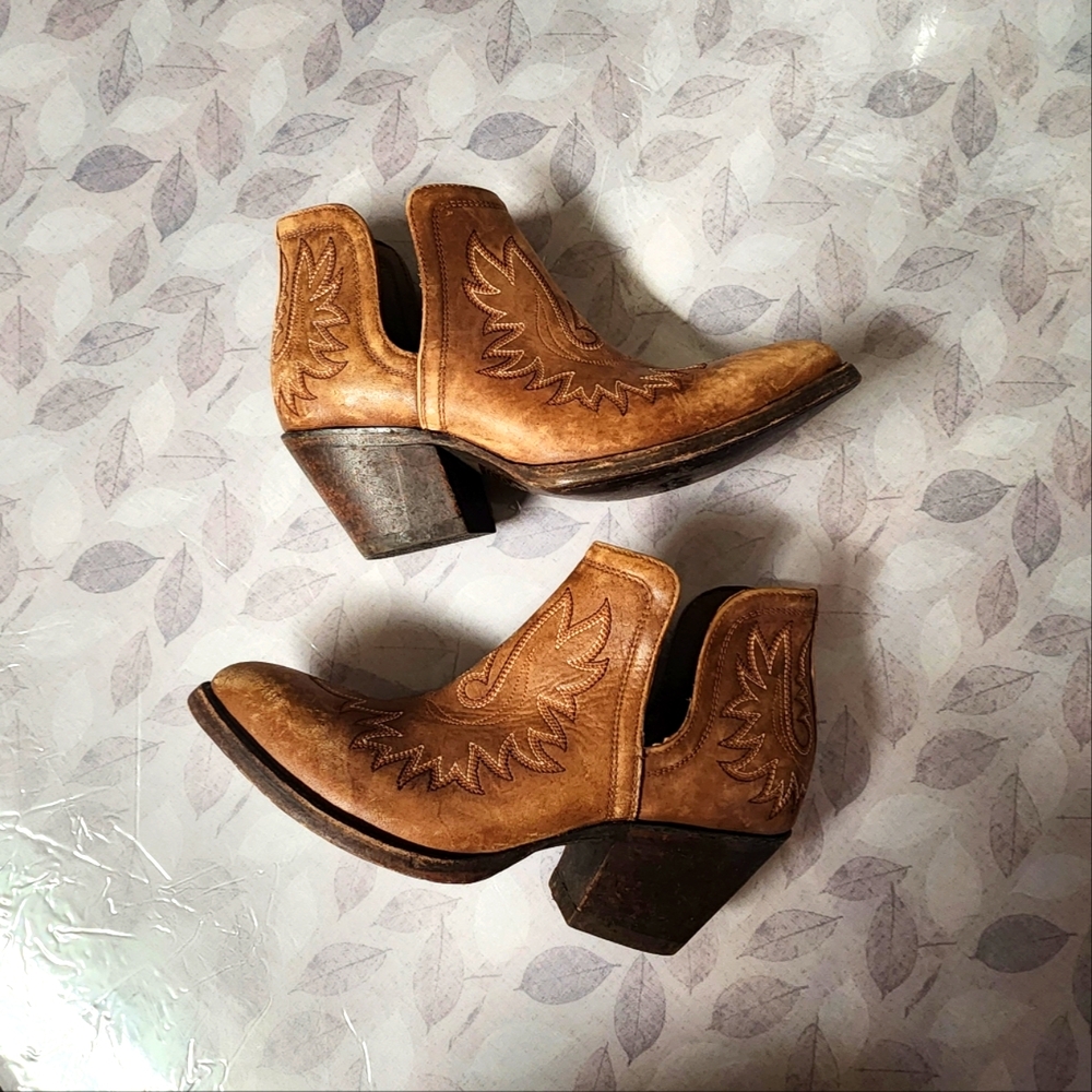 Ariat Genuine Leather Dixon Ankle Western Boots Women's Size 9.5 - Picture 2 of 9